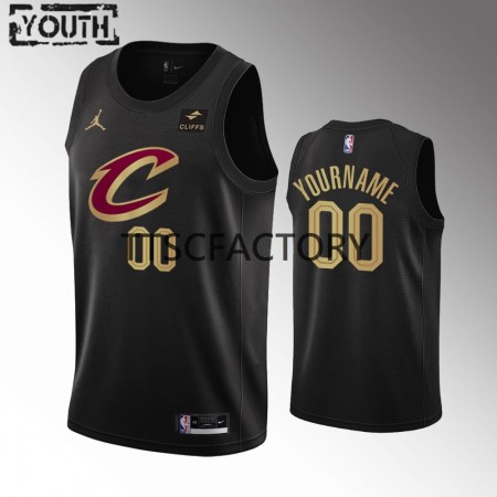 Maillot Enfant Cleveland Cavaliers Personnalisé Jordan 2022-23 Statement Edition Noir Swingman